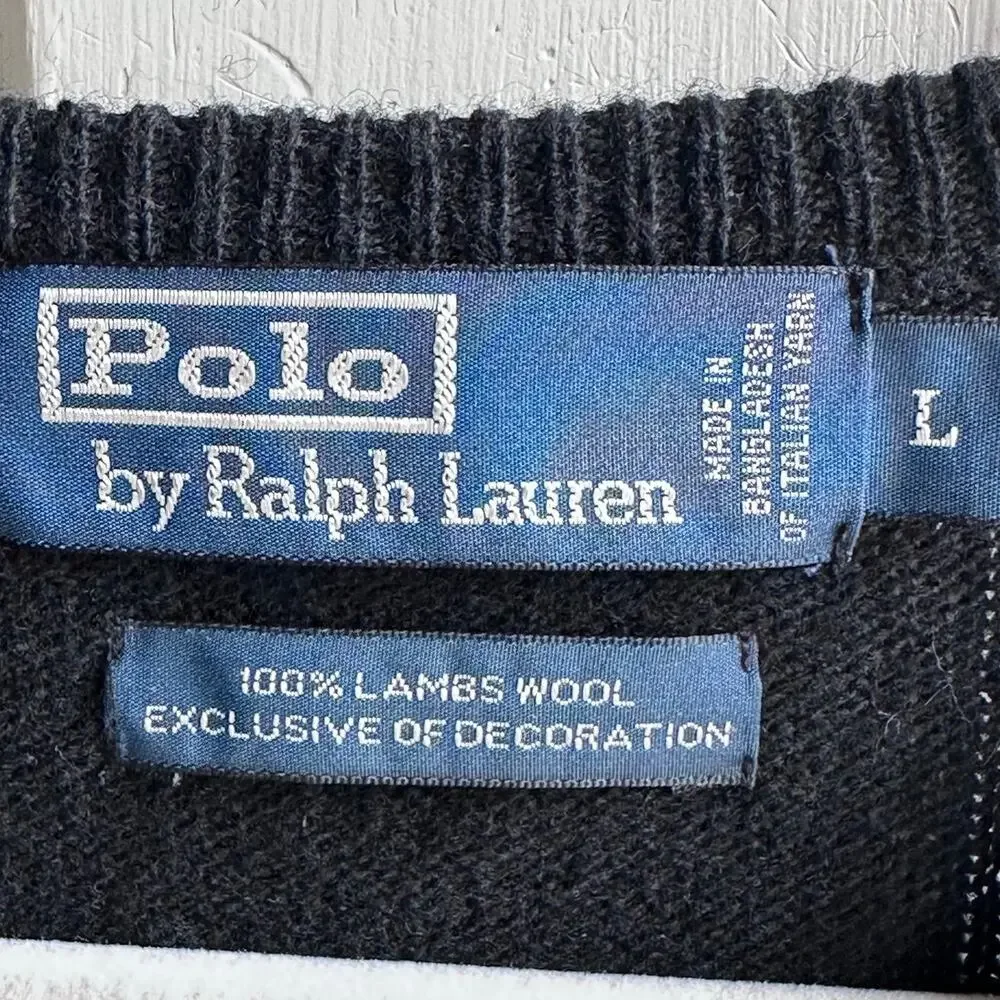 Vintage Polo Ralph Lauren Lambswool V-Neck Sweater